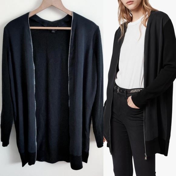 All Saints Sweaters - AllSaints NWOT Jamie zip cardigan wool & cupro